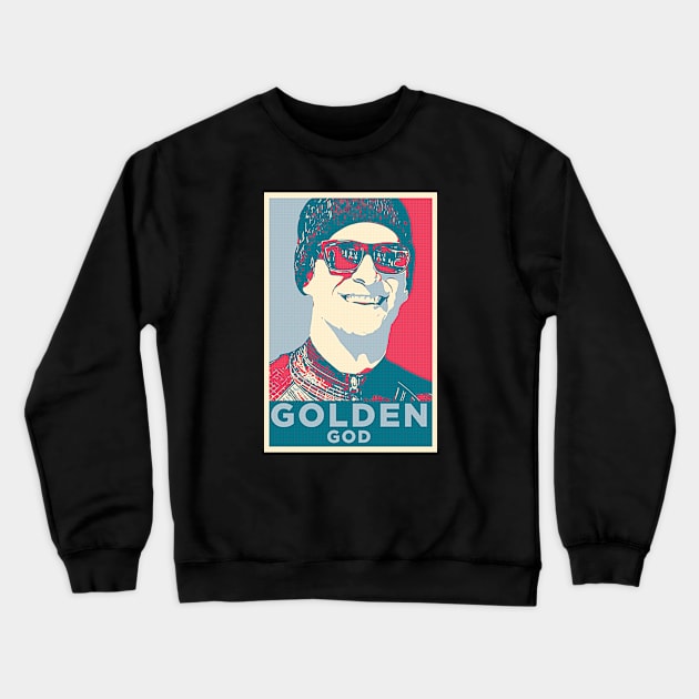 Obey the Golden God Crewneck Sweatshirt by Sunny Legends